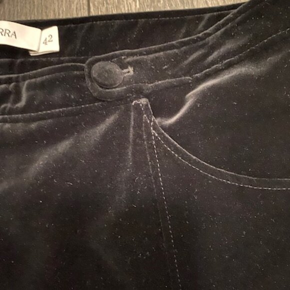 Altuzarra Black Velvet Boot Cut Pants Size 12 NWOT - Picture 5 of 12